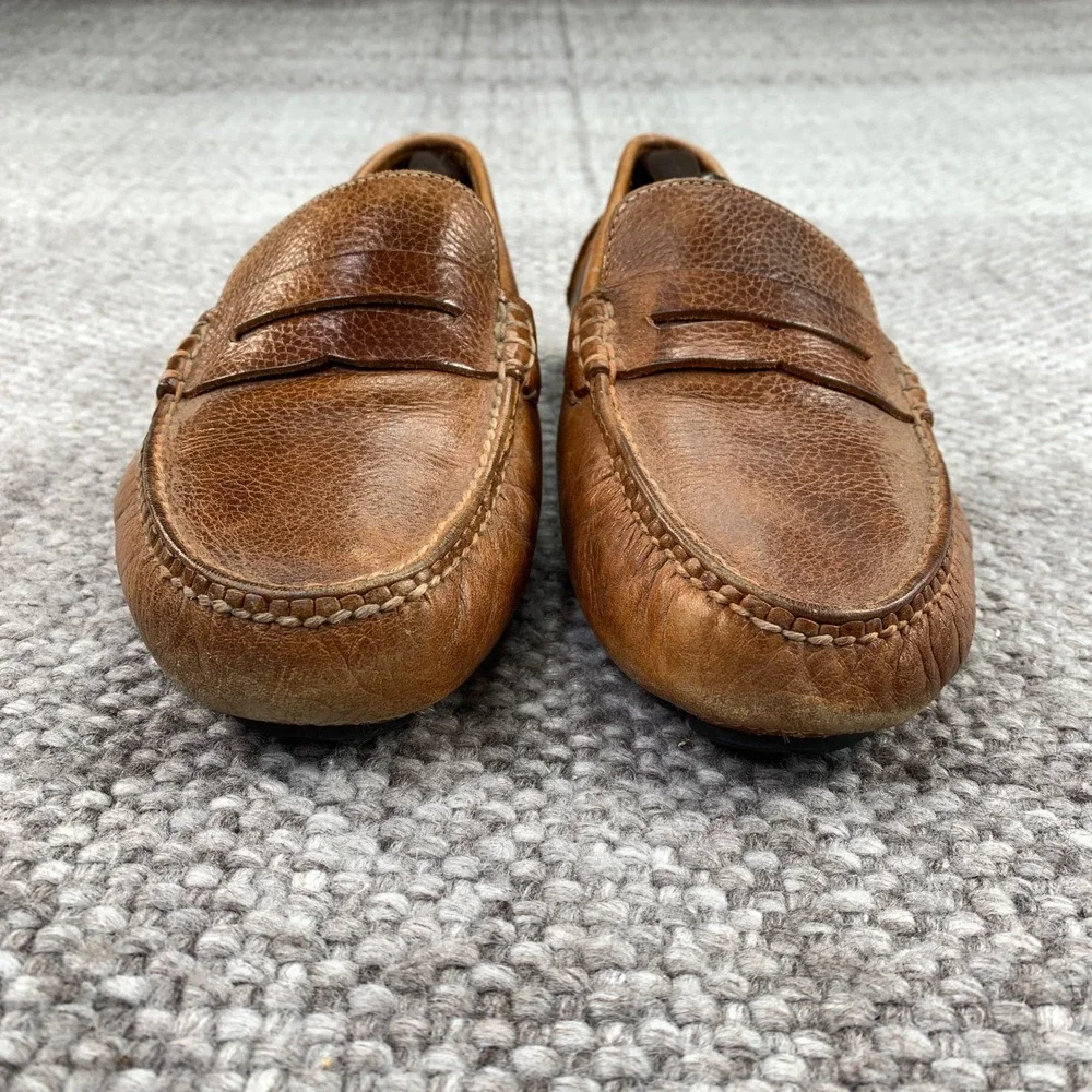 Cole Haan Driving Moccasins Men 8 D Brown Leather Penny Loafer C08429